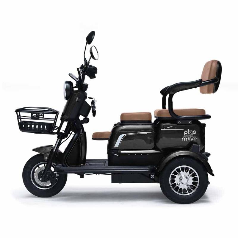 Triciclo Elétrico - Smart PAM 800w 48v - Preto - Plug and Move